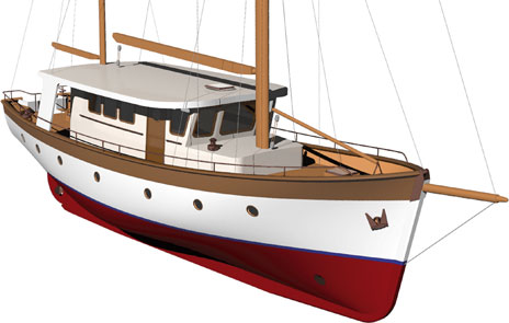 luxury trawler yacht